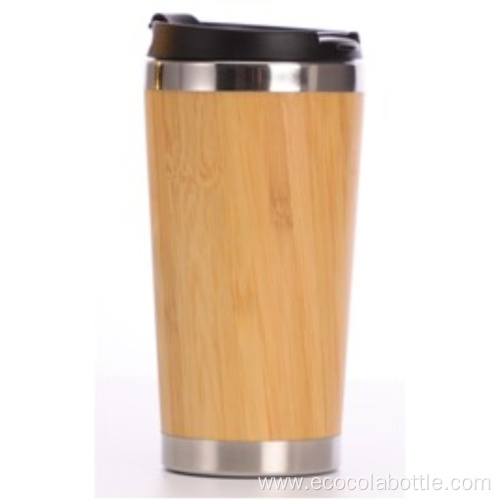 450mL Plastic Lid Bamboo Coffee Cup